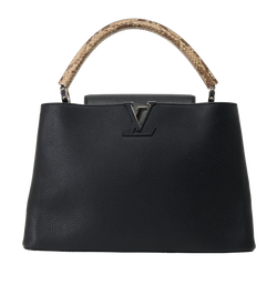 Capucines MM, Leather/Python, Black, TR2136, RCT/DB, 2*